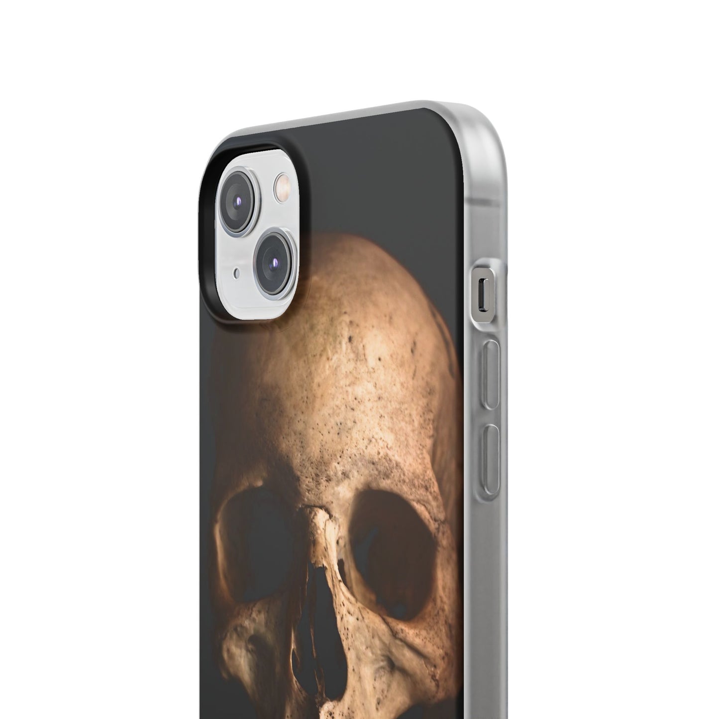 Silicone Phone Case - Realistic Human Skull Design