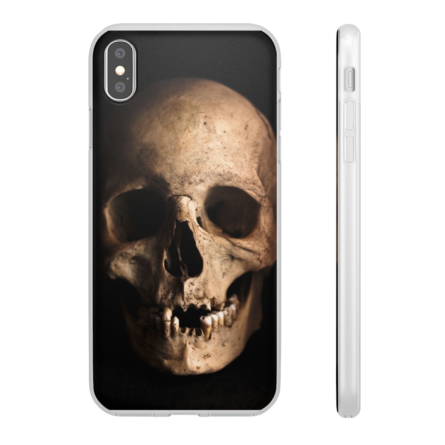 Silicone Phone Case - Realistic Human Skull Design
