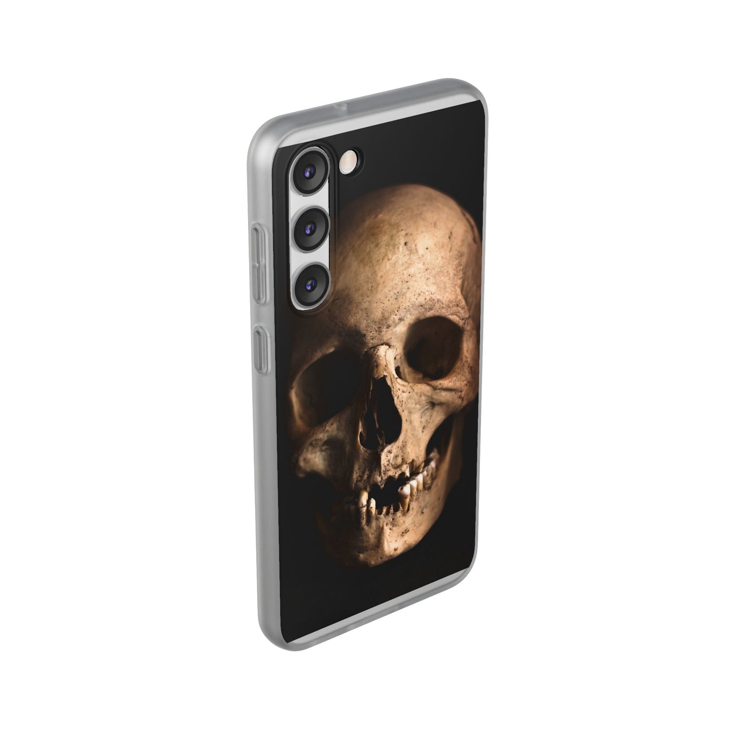 Silicone Phone Case - Realistic Human Skull Design