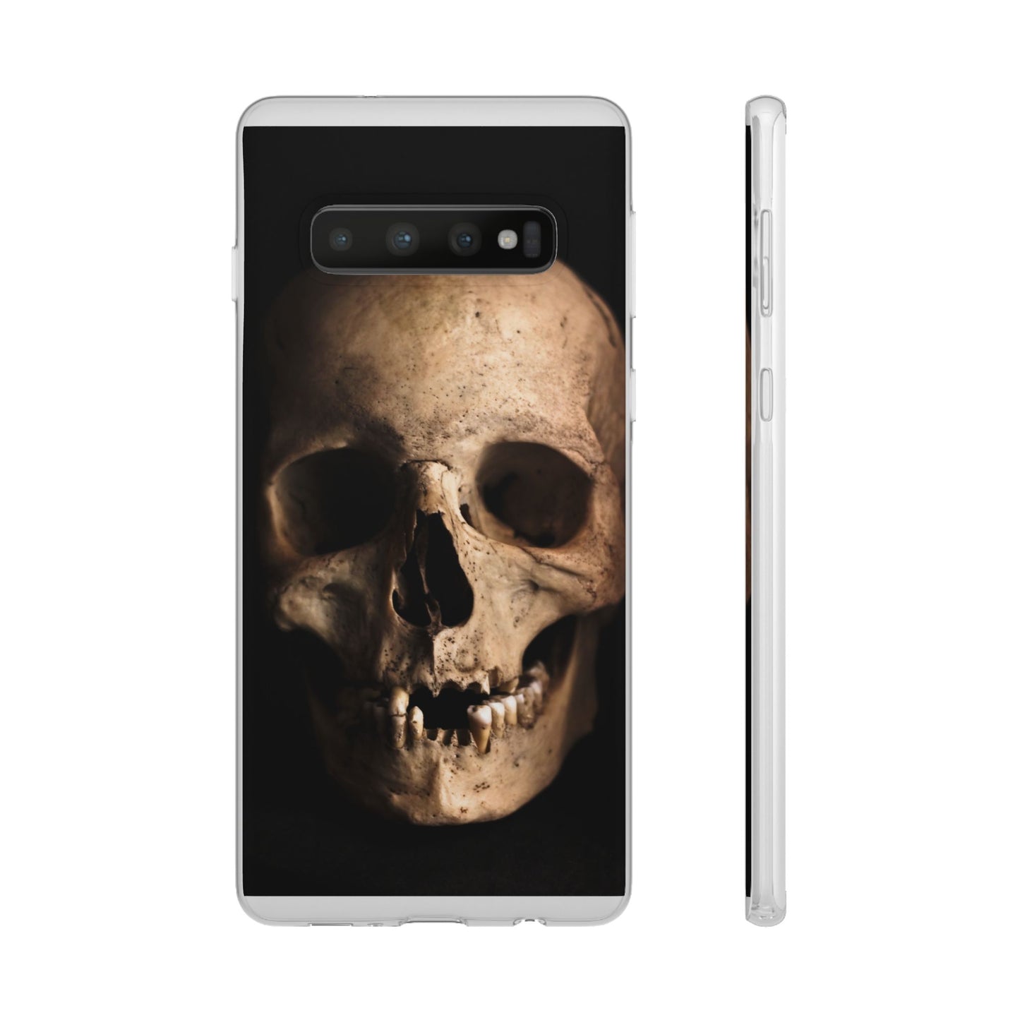 Silicone Phone Case - Realistic Human Skull Design
