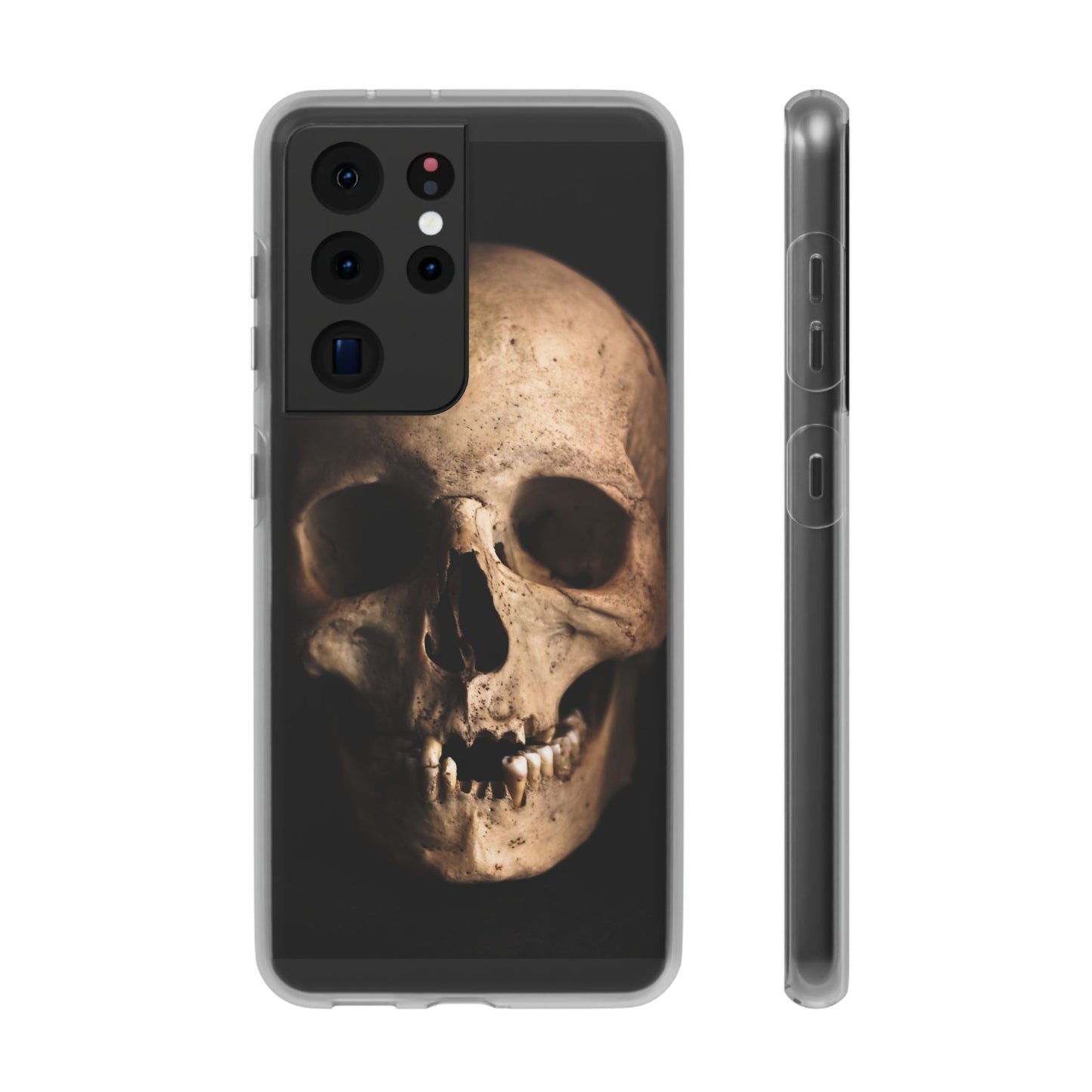 Silicone Phone Case - Realistic Human Skull Design
