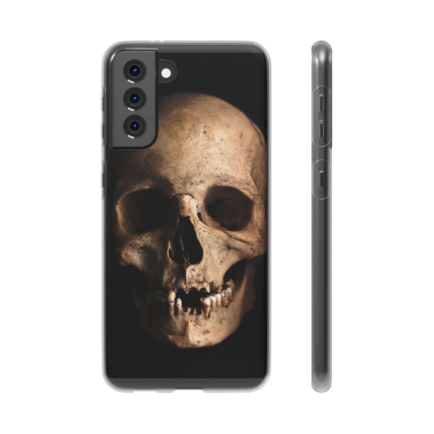 Silicone Phone Case - Realistic Human Skull Design