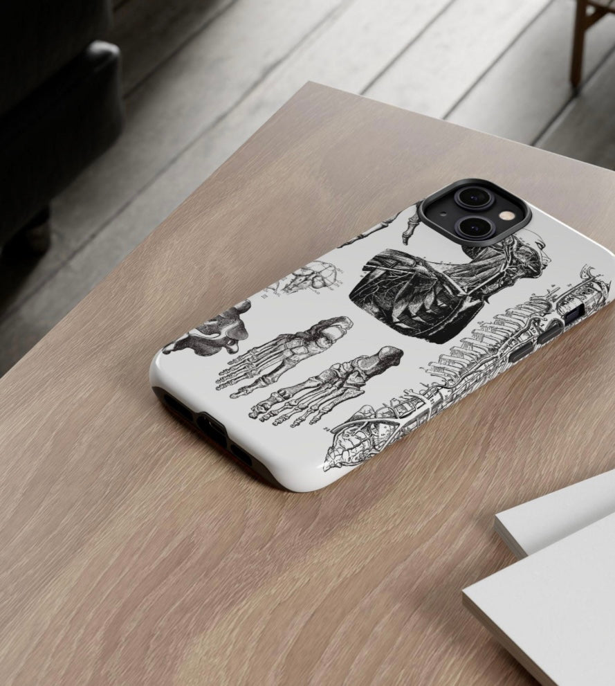 Vintage Anatomy Phone Case - Medical Illustration Design - Custom iPhone, Samsung & Pixel Cover - Science Gift - Doctor Aesthetic - Anatomy