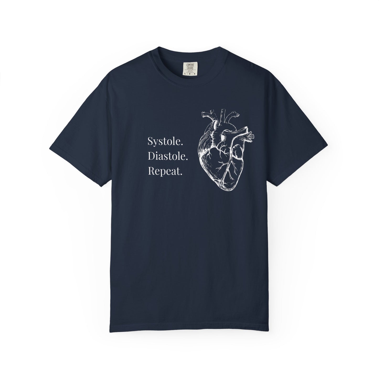 Heart Rhythm Unisex T-Shirt, Systole Diastole Repeat Tee, Heartbeat Art Shirt, Medical Student Gift, Casual Graphic Tee