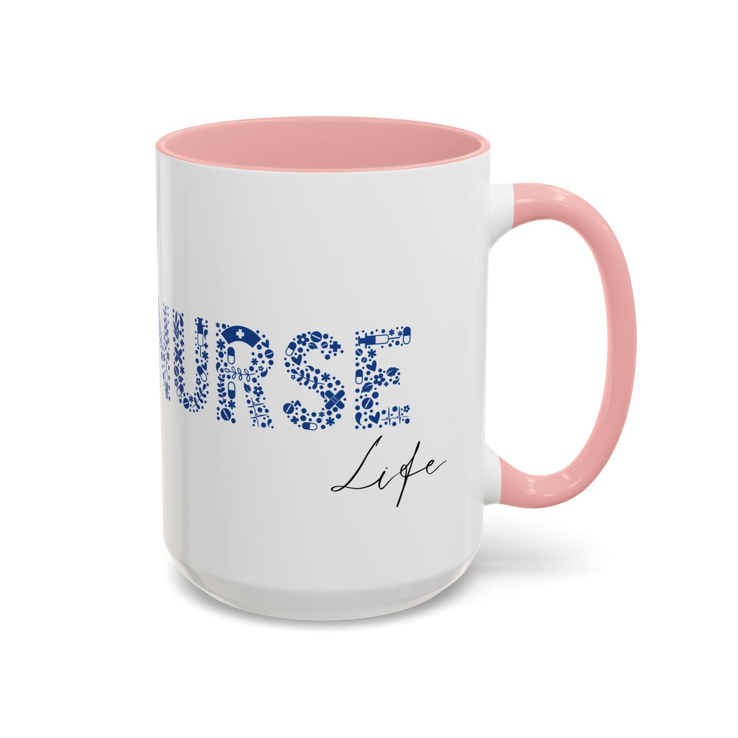 Nurse Life Blue Mug, Floral RN Coffee Cup, Cute Nurse Gift Idea, Medical Worker Mug, Nursing Student Mug, Nurse Appreciation Mug