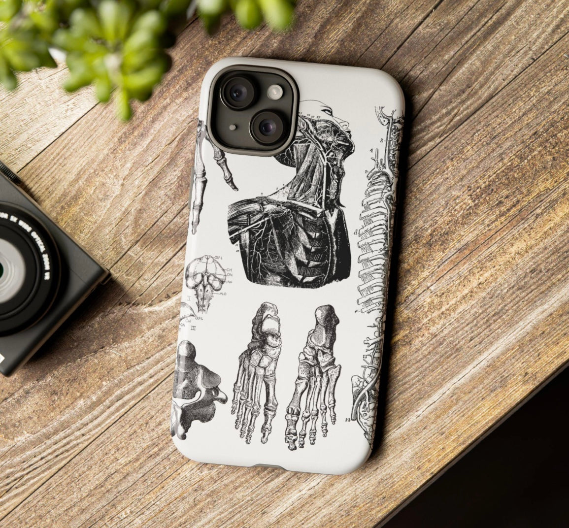 Vintage Anatomy Phone Case - Medical Illustration Design - Custom iPhone, Samsung & Pixel Cover - Science Gift - Doctor Aesthetic - Anatomy
