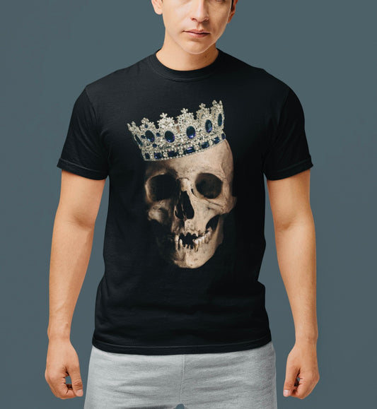 Realistic Human Skull Tshirt, Crown Sapphire Tshirt, Gothic Black, Anatomy Sapphire, Halloween Shirt, Alternative Apparel, Dark Fashion Top